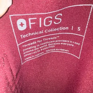 FIGS Technical‎ Collection High Waisted Yola Skinny Scrub Pants in Burgundy S thumbnail 7