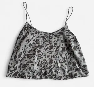 AEROPOSTALE Women's M Camisole Tank Top Gray Brown Animal Camo Pattern thumbnail 1