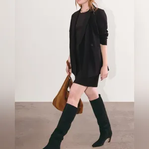 Everlane The Drapey Blazer Oversized Black Career Suit Jacket $198 NEW Size 6‎ thumbnail 3