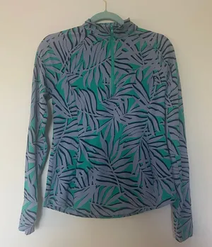Tommy Bahama IslandZone Active Half-Zip Palm Print Pullover Sz Med thumbnail 1