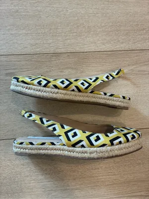 Diane Von Furstenberg Women’s Slingback Flat Espadrilles Yellow Size 7 thumbnail 2