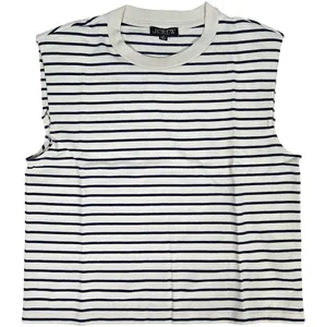 J. Crew Structured muscle T-shirt in stripe mariner cotton‎ M NWT thumbnail 1