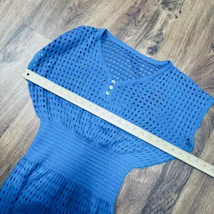 Calvin Klein Turquoise Womens Crochet Knit Dress Swim‎ Cover-Up Size Small thumbnail 7