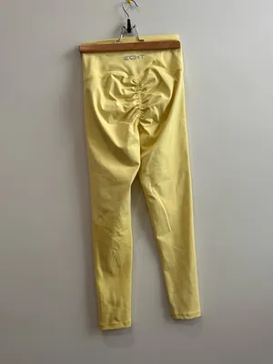 ECHT Butter Yellow High-Waist Sculpting Leggings S thumbnail 2