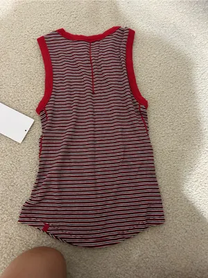 lululemon athletica Red Striped Sleeveless Tank thumbnail 2