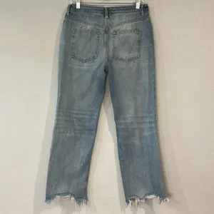 Free People We The Free ‘Maggie’ distressed chewed hem straight cropped jeans 28 thumbnail 3