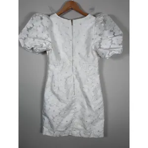 Lilly Pulitzer Citra Floral Embroidered Puff Sleeve Sheath Dress Women 00 White thumbnail 6