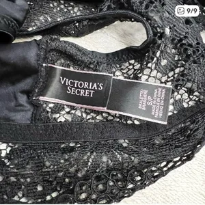 Victoria’s Secret Coquette Lace Bralette Wireless Triangle Bra Black Pull On S thumbnail 5