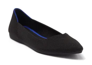 Rothy's The Point Knit Slip On Pointed Toe Ballet Flats Shoes Black 7.5 thumbnail 1