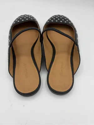 Madewell the Greta ballet flat mule black studded leather women’s sz 8 thumbnail 3