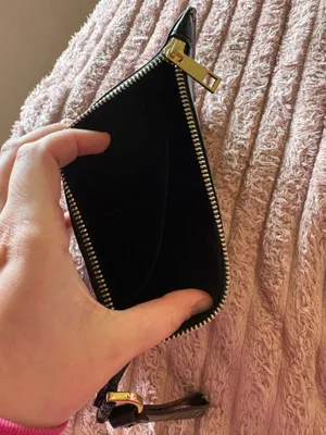 Black Faux-Croc Wristlet Clutch thumbnail 3