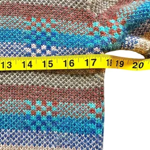 VTG Saturdays Generation Womans Crew Neck‎ Knit Sweater L Geometric Grandma Cozy thumbnail 6