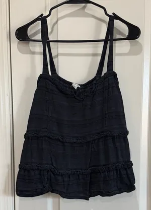 American Eagle Outfitters Dark Camisole with Ruffle Accents / M52 thumbnail 1