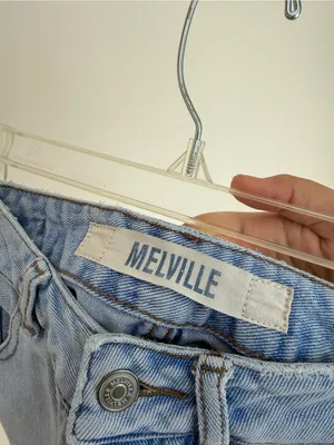 Brandy Melville Light Blue Rolled Hem Denim Shorts thumbnail 4