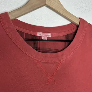 Vintage Y2K Gap 100% Cotton Crewneck Sweatshirt Red Plaid Sz M Cabincore Preppy thumbnail 8