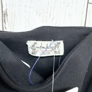 Free‎ People Top Women Size XS Black Adjustable Spaghetti Strap Crop Sheer Trim thumbnail 5