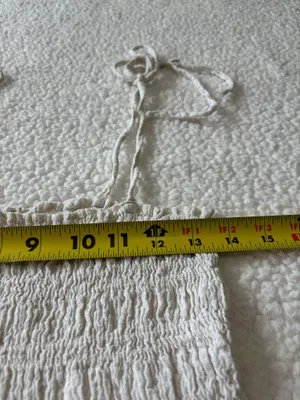Zara White Smocked Peplum Boho Cami Top with Shoulder Ties Size S Cottagecore thumbnail 4