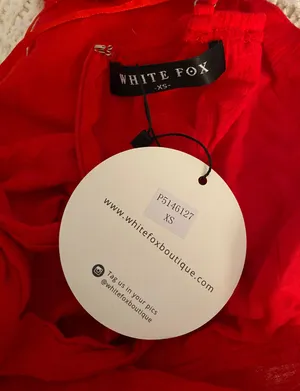 White Fox Boutique Red Wrap Dress thumbnail 4