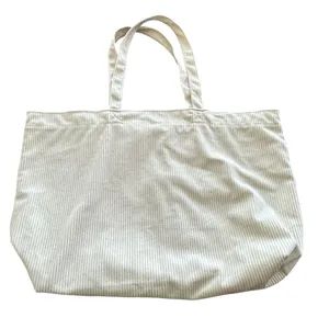 Sezane Corduroy Tote bag beige Velvet Striped thumbnail 10