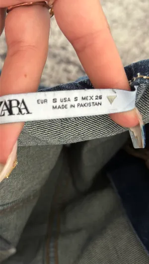ZARA Denim Tube Top Corset thumbnail 3