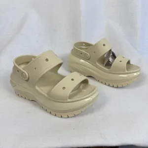 New Crocs Mega Crush Sandal Bone Platform Lug Sole Mens 7 Womens 9‎ Summer Cream thumbnail 6