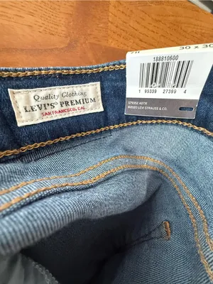 Levi's 711 Skinny Dark Blue Skinny Jeans - Women's 30x30 thumbnail 9