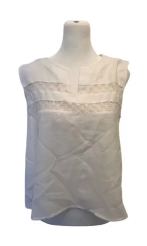 Anine Bing Lace Insert Top Cream Medium thumbnail 1