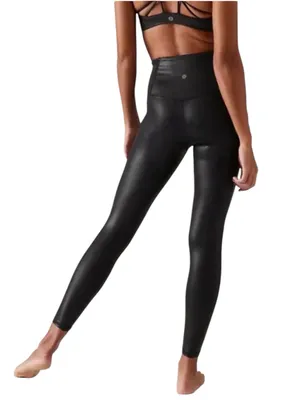 Athleta - Elation Ultra High Rise Sheen 7/8 Leggings Black Sz S thumbnail 2