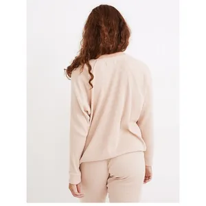 Madewell Avalon Pink Front Tie Long Sleeve Pullover Top size Large thumbnail 4
