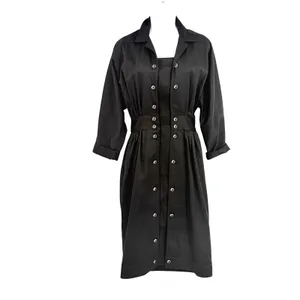 Vintage D.Frank Jacket Dress Sz 6 90s Quiet Luxury Corpcore Double Breasted USA thumbnail 2