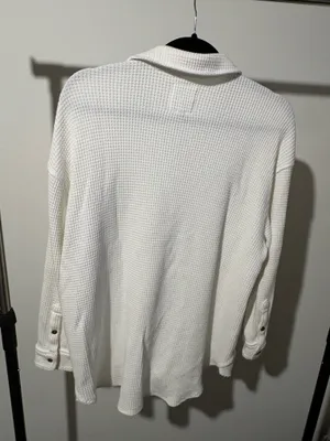 Aerie Waffle Knit Sweater Oversized thumbnail 3
