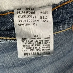 Levis Too Superlow 524 Jeans Size 9 Blue Denim 30X30 Slim Straight Cigarette thumbnail 7