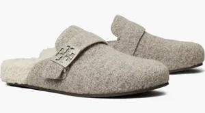 Tory Burch Mellow Shearling Lined Mule in Fog Gray 9 thumbnail 1