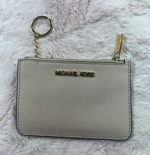 Michael Kors Pale Pink Saffiano Zip Card Case with Keyring D7 thumbnail 1