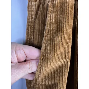 GAP High Rise Corduroy Pants Brown Camel Elastic Waist Relaxed Straight Leg Size thumbnail 6