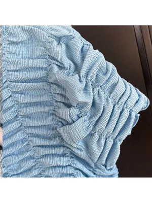 NWT Anthropologie Ruched Baby Doll Top Blue Size XL thumbnail 6