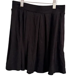 ASOS Skater Skirt Womens Size‎ S Black Pleated A-Line Mini Jersey Knit Casual thumbnail 1