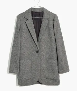 Madewell Larson Herringbone Blazer XXL thumbnail 1