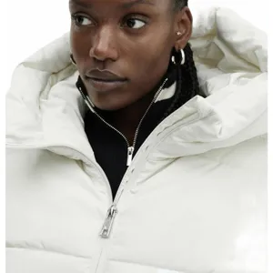 Mango Hood Quilted Coat Puffer Jacket Off White NWT 2XL thumbnail 9