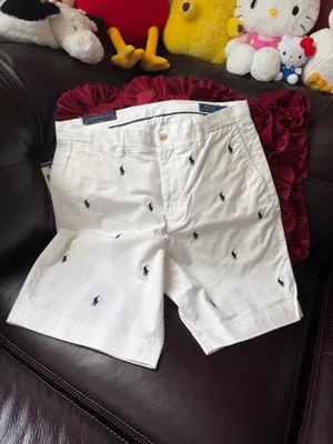 NWT Polo Ralph Lauren All Over Pony Classic Fit 9" White Blue Short SZ 33W/34W thumbnail 3