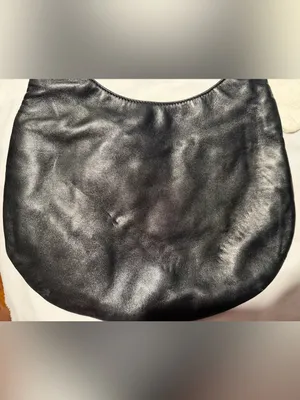 Prada Black Leather Hobo with Gold Chain Accent and dust bag . thumbnail 3