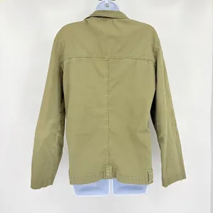 Y2K Forever 21 Canvas Utility Coat Sz S Olive Grunge Military Indie Sleaze Zip thumbnail 8