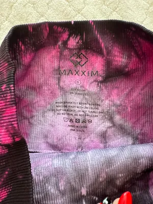 Tie-Dye Pink & Black High-Waist Bike Shorts thumbnail 3
