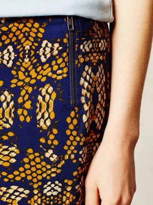 Anthropologie Cartonnier Sampa wide-leg crop pants snake print culottes Size 12 thumbnail 4