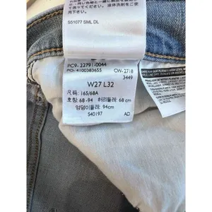 Levi's Mile High Super Skinny Jeans Size 27 Waist Light Wash Blue Stretch‎ Denim thumbnail 9