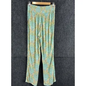 O'Neill Women's Boho Paisley Smocked Waist Viscose Wide Leg Beach Pants Size L thumbnail 13