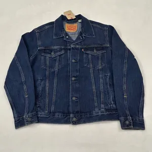 Levi's Classic Retro Type 3 Dark Blue Denim Jean Trucker Jacket NWT Adult M thumbnail 1