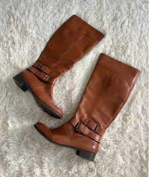 Nine West Vintage America‎ Collection Brown Leather Knee High Riding Boots 6.5 thumbnail 1