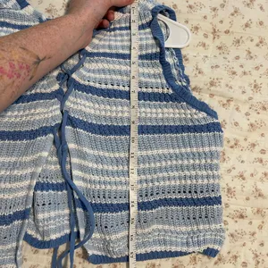 Altar'd State Blue and White Striped Top thumbnail 5