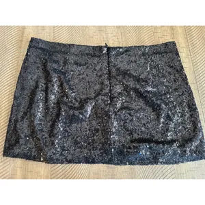 Shasa Black Sequin Mini‎ Skirt - Size Large (L/G) - Sparkly Party Wear thumbnail 2